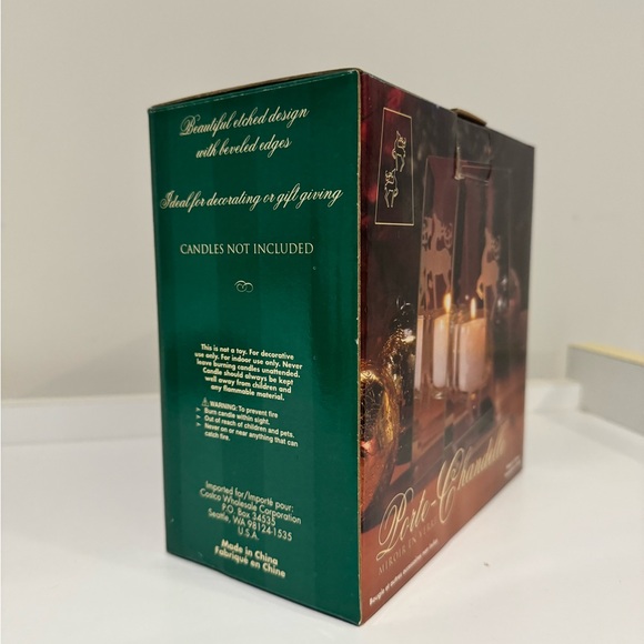 Glass Candle Holder - Christmas Reindeer - Picture 2 of 4